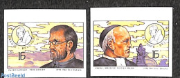 Belgium 1994 Beatification 2v, Imperforated, Mint NH, Religion - Religion - Unused Stamps