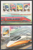 Guinea Bissau 2014 Railways 2 S/s, Mint NH, Transport - Railways - Trenes