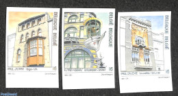 Belgium 1995 Art Nouveau Houses 3v, Imperforated, Mint NH - Unused Stamps