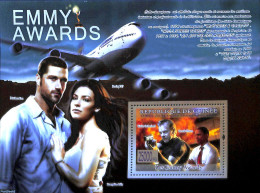 Guinea, Republic 2008 Emmy Awards S/s, Mint NH, Performance Art - Transport - Movie Stars - Aircraft & Aviation - Acteurs