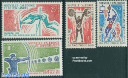 New Caledonia 1971 South Pacific Games 4v, Unused (hinged), Sport - Athletics - Basketball - Shooting Sports - Sport (.. - Ungebraucht