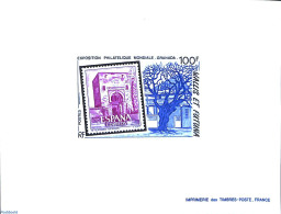 Wallis & Futuna 1992 Granada 92 1v, Epreuve De Luxe, Mint NH, Nature - Trees & Forests - Philately - Stamps On Stamps - Rotary, Club Leones
