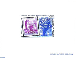 Wallis & Futuna 1992 Granada 92 1v, Epreuve De Luxe, Mint NH, Nature - Trees & Forests - Philately - Stamps On Stamps - Rotary, Lions Club