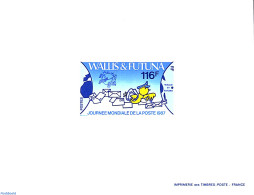 Wallis & Futuna 1987 World Postal Day 1v, Epreuve De Luxe, Mint NH, Post - U.P.U. - Correo Postal