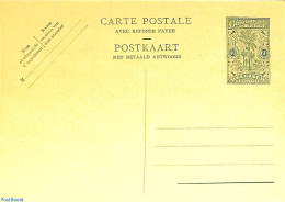 Congo Belgium 1932 Reply Paid Postcard 60/60c, Unused Postal Stationary, Nature - Trees & Forests - Rotary Club