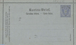 Austria 1886 Levant, Letter Card 10sld, Unused Postal Stationary - Briefe U. Dokumente