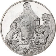 France, Médaille, La Vierge Au Rocher, Leonard De Vinci, Argent, SPL - Andere & Zonder Classificatie