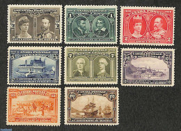 Canada 1908 300 Years Quebec 8v, Unused (hinged), History - Transport - Explorers - Ships And Boats - Ongebruikt