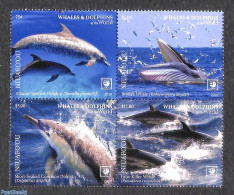 Niuafo'ou 2020 Dolphins 4v [+] (coloured Borders), Mint NH, Nature - Sea Mammals - Autres & Non Classés