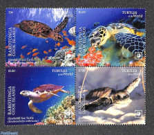 Cook Islands 2020 Rarotonga, Turtles 4v [+] (with Coloured Borders), Mint NH, Nature - Reptiles - Turtles - Other & Unclassified