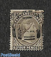 Falkland Islands 1878 4d Grey, Used, Used Stamps - Other & Unclassified