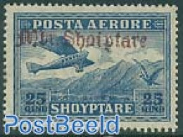 Albania 1929 Stamp Out Of Set, Unused (hinged), Nature - Transport - Birds Of Prey - Aircraft & Aviation - Avions