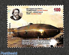 North Macedonia 2020 Cornelis Drebbel 1v, Mint NH, Transport - Ships And Boats - Schiffe