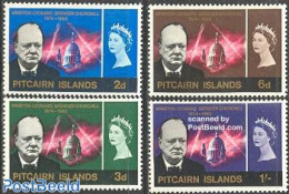 Pitcairn Islands 1966 Sir Winston Churchill 4v, Unused (hinged), History - Transport - Churchill - Fire Fighters & Pre.. - Sir Winston Churchill