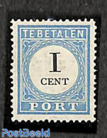 Netherlands 1881 1c, Perf. 13.5:13.25, Type II, Mint NH - Portomarken