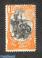 French Somalia 1903 1f, Stamp Out Of Set, Unused (hinged), History - Autres & Non Classés