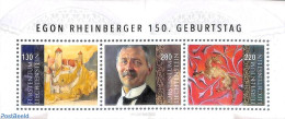 Liechtenstein 2020 Egon Rheinberger S/s, Mint NH, Nature - Horses - Art - Castles & Fortifications - Paintings - Self .. - Neufs