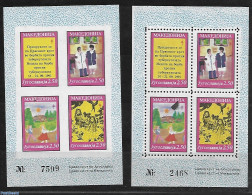 Yugoslavia 1991 Blocks A/B With Number, Mint NH, Health - Red Cross - Art - Children Drawings - Ungebraucht