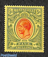 Montserrat 1914 Definitive 5sh, King George V 1v, Unused (hinged) - Autres & Non Classés