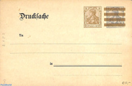 Germany, Empire 1900 Postcard 3 On 2pf, Unused Postal Stationary - Covers & Documents