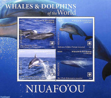 Niuafo'ou 2020 Dolphins 4v M/s, Mint NH, Nature - Sea Mammals - Other & Unclassified