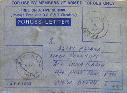 India 1967 Armed Forces Letter, Postal History - Brieven En Documenten