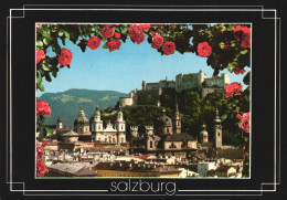 SALZBURG, ARCHITECTURE, CASTLE, TOWER, MOUNTAIN, ROSES, AUSTRIA, POSTCARD - Salzburg Stadt