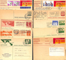 Switzerland 1960 Lot Of 10 Swiss Postcards, Used, Used Postal Stationary - Briefe U. Dokumente