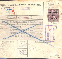 Netherlands Indies 1942 Binnenlandsche Postwissel With Malaya DAI NIPPON Stamp, Postal History - Other & Unclassified