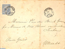 Netherlands, Kleinrond Cancellations 1896 Envelope 5c, Kleinrond ST OEDENRODE, Used Postal Stationary - Autres & Non Classés