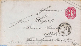 Germany, Wurtemberg 1873 Envelope 3kr From Stuttgart To Metz, Used Postal Stationary - Sonstige & Ohne Zuordnung