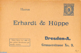 Germany, Empire 1890 Dresdner Hansapost Postcard 2pf, Unused Postal Stationary - Covers & Documents