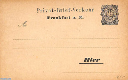 Germany, Empire 1890 Postcard Private Post Frankfurt, Unused Postal Stationary - Covers & Documents