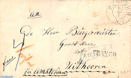 Germany, Empire 1850 Folding Cover From Emmerich To Uithoorn, Postal History - Prephilately