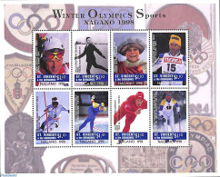 Saint Vincent 1998 Olympic Winter Games 8v M/s, Mint NH, Sport - Olympic Winter Games - Skating - Skiing - Skisport