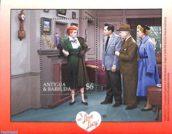 Antigua & Barbuda 2001 I Love Lucy S/s, Mint NH, Performance Art - Movie Stars - Art - Clocks - Schauspieler