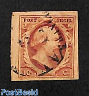 Netherlands 1852 10c, Plate III, Used, Used Or CTO - Gebraucht