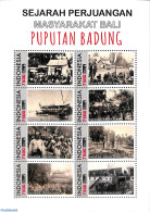 Indonesia 2023 Puputan Badung 8v M/s, Mint NH, Transport - Ships And Boats - Bateaux