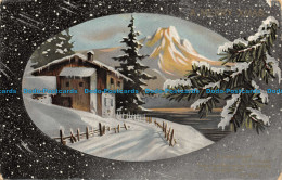 R123114 Greetings. A Merry Xmas. Winter Scene - Monde