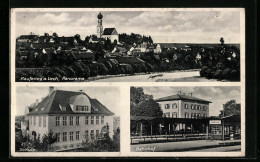 AK Kaufering A. Lech, Panorama, Schule Und Bahnhof  - Autres & Non Classés