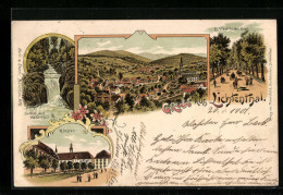 Lithographie Lichtenthal, Gesamtansicht, Geroldsauer Wasserfall, Kloster Und Lichtenthaler Allee  - Other & Unclassified