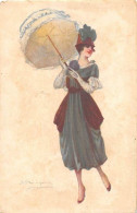 ILLUSTRATEUR - BOMPARD - FEMME - OMBRELLE   - Bompard, S.