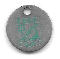 Jeton De Caddie  Ville, Sport  Gymnastique  Féminine  F.S.C.F., S J A  LALLAING  ( 59 )  Verso  Vierge - Trolley Token/Shopping Trolley Chip