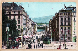 6787 / ⭐ Aqua-Photo LEOPOLD VERGER 1089 Schweiz Genf GENEVE La Rue Du MONT-BLANC 1913 à GINESTOUS Belley  - Sonstige & Ohne Zuordnung