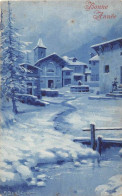 ILLUSTRATEUR - BERIGLIA - PAYSAGE D'HIVER, VILLAGE - FANTAISIE "BONNE ANNEE" - N°5733 - Bertiglia, A.