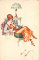 ILLUSTRATEUR - BERIGLIA - FEMME LISANT - SERIE 238-4 - Bertiglia, A.