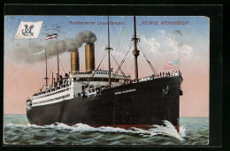 AK Norddeutscher Lloyd Dampfer, Passagierschiff George Washington  - Steamers