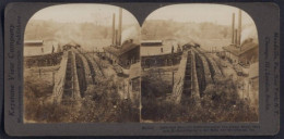 Stereo-Fotografie Keystone View Co., London, Ansicht Pittsburgh / PA., Kohlebergwerk Mit Loren Und Förderbändern  - Fotos Estereoscópicas