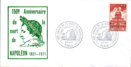 150 ANS MORT DE NAPOLEON  PARIS1971 - Commemorative Postmarks