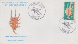 Enveloppe FDC  1er Jour    NOUVELLE  CALEDONIE    Coquillages    1972 - FDC